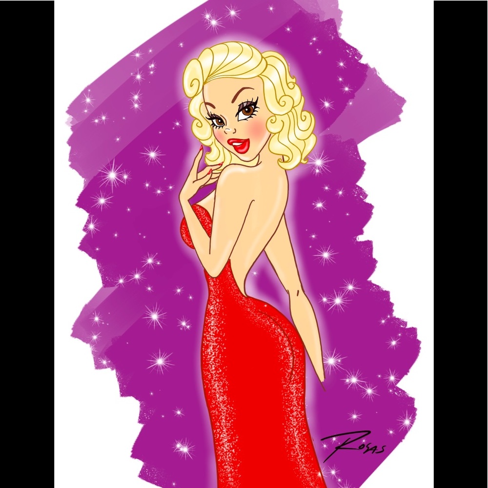 Jayne Mansfield Pinup Art Print